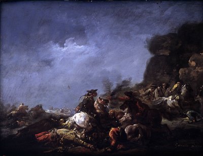 Cavalerieaanval door Jacques Gamelin