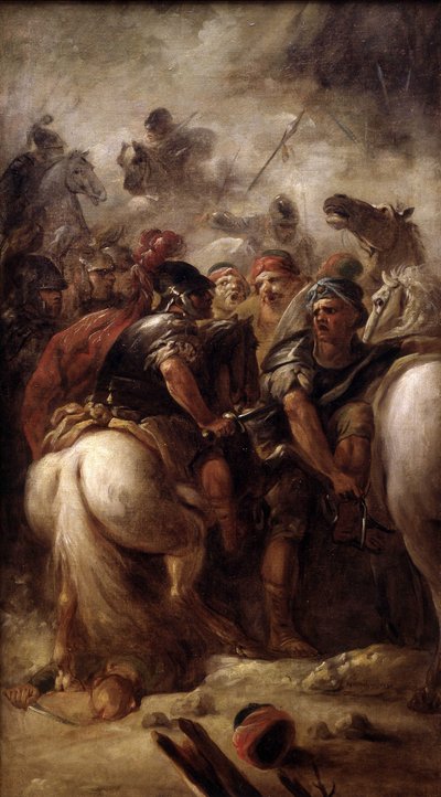 Cavalerieaanval door Jacques Gamelin