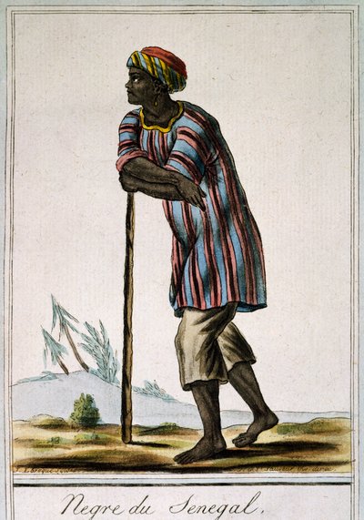 Senega Negro, kleurengraving uit Encyclopedie des Voyages door Jacques Grasset de Saint Sauveur