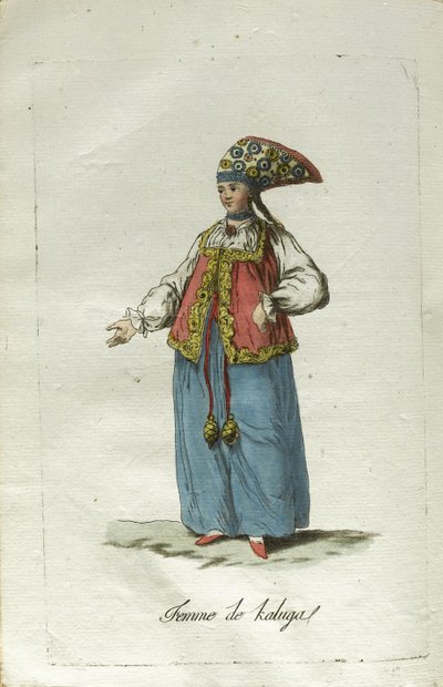 Een meisje uit Kaluga in feestkleding door Jacques Grasset de Saint Sauveur