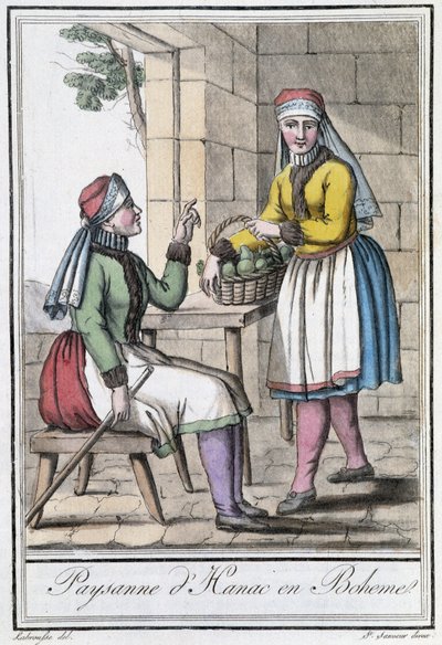 Boerin van Hanac, in Bohemen (Tsjechoslowakije) - in "Encyclopedie van Reizen" door Grasset St Sauveur, Parijs door Jacques Grasset de Saint Sauveur