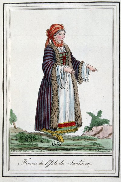 Vrouw van het eiland Santorini door Jacques Grasset de Saint Sauveur