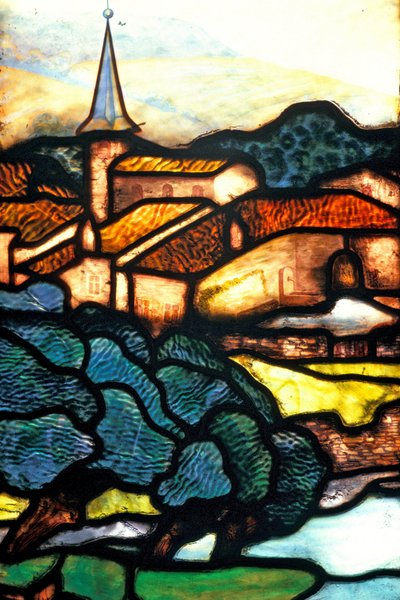 Nancy (departement 54), Art Nouveau, Kamer van Koophandel en Industrie, Glas-in-loodramen door Jacques Gruber (1870-1936) door Jacques Gruber