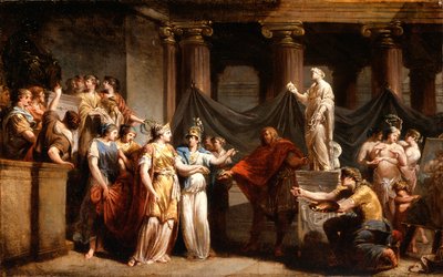 De Tempel van de Vrije Kunsten, met de Stad Bern en Minerva, 1779 door Jacques Henri Sablet