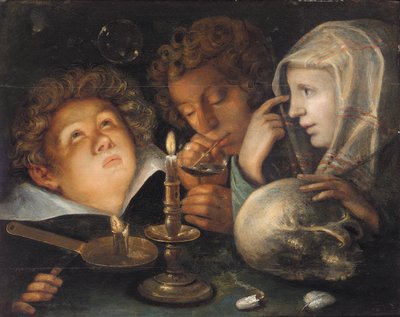 Een vanitas allegorie, Homo Bulla Est door Jacques II de Gheyn