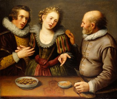Een allegorie van ongelijke liefde door Jacques II de Gheyn