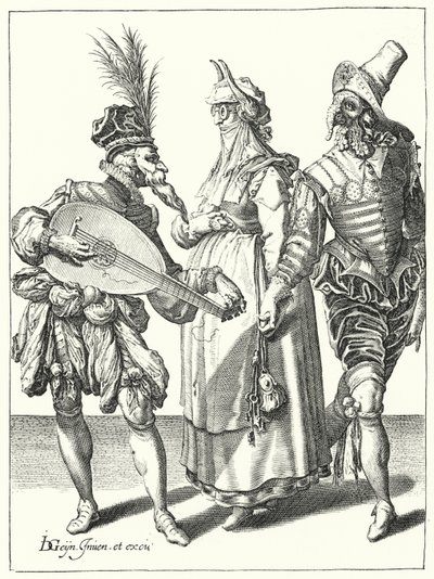 Maskerade door Jacques II de Gheyn