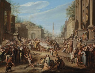 De Onrust in Rome na de Dood van Caesar door Jacques Ignatius de Roore