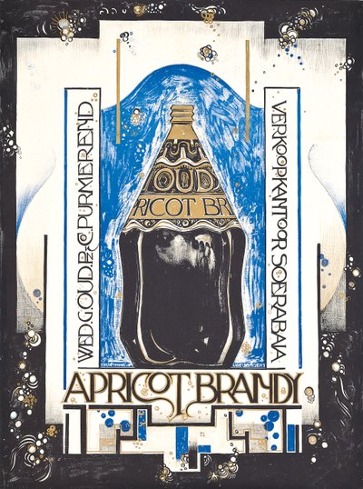 Poster die abrikozenbrandewijn adverteert, voor de wijn- en sherryverkoper Oud, c.1920 door Jacques Jongert