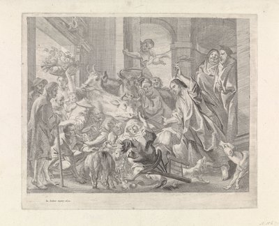 Christus verdrijft de kooplui uit de tempel door Jacques Jordaens