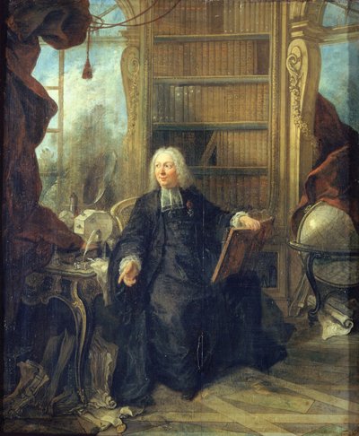 Portret van Jean-Antoine Nollet 1700-1770, ca. 1740 door Jacques Lajoue de