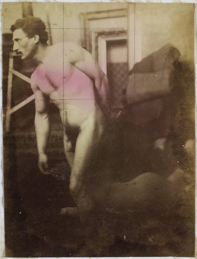 Studie van een mannelijk naaktmodel door Jacques Lalaing (attributed to)