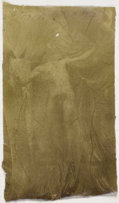 Studie van een mannelijk naaktmodel, staand frontaal door Jacques Lalaing (attributed to)