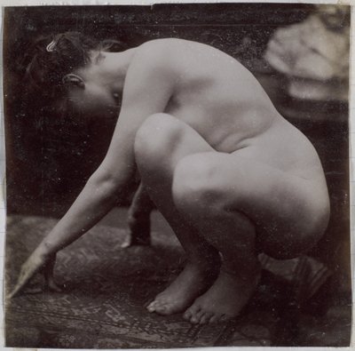 Studie van een vrouwelijk naaktmodel, van opzij gezien door Jacques Lalaing (attributed to)