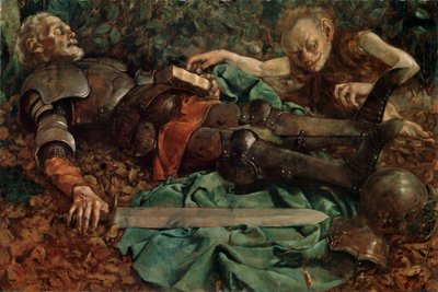 De gewonde ridder, 1931 door Jacques Laudy