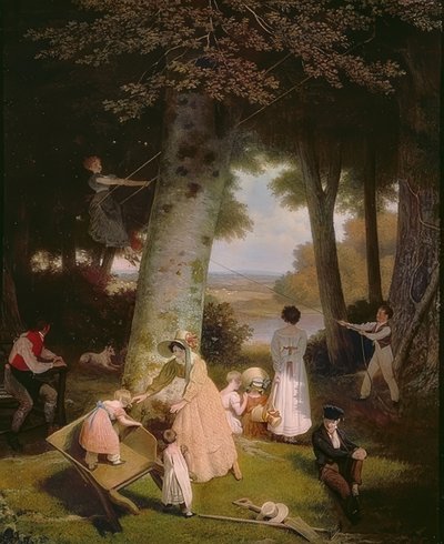 De speelplaats door Jacques Laurent Agasse