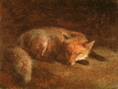 Slapende vos door Jacques Laurent Agasse