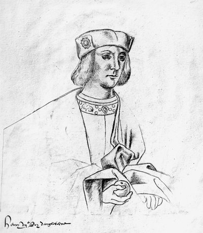 Ms.266 fol.10 Hendrik VII (1457-1509) koning van Engeland (1485-1509), uit 