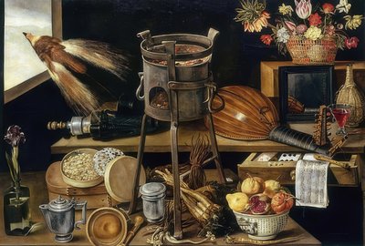 De vijf zintuigen en de vier elementen door Jacques Linard