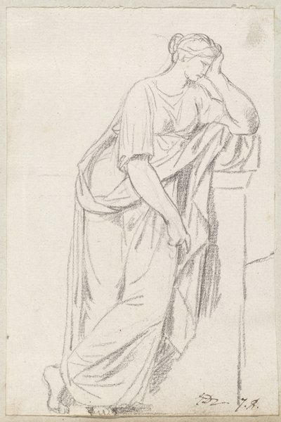 Een Muze van de Sarcofaag van de Muzen door Jacques Louis David