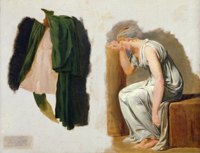 Een groene toga en Camille, studie voor 