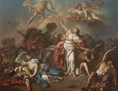 Apollo en Diana Aanvallend de Kinderen van Niobe door Jacques Louis David