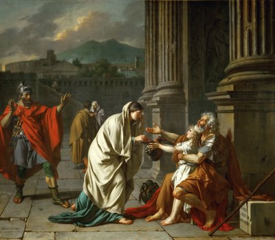 Belisarius Bedelend om Aalmoezen door Jacques Louis David