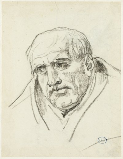 Buste van een oudere man door Jacques Louis David