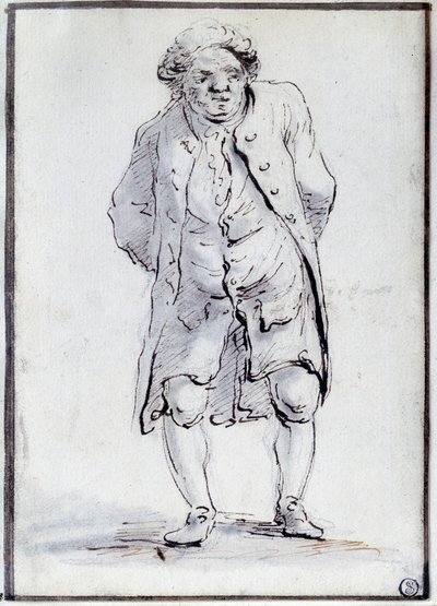 Cartoon van Honore Gabriel Riqueti, Graaf van Mirabeau (1749-1791) door Jacques Louis David
