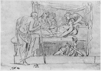 De Dood van Meleager door Jacques Louis David