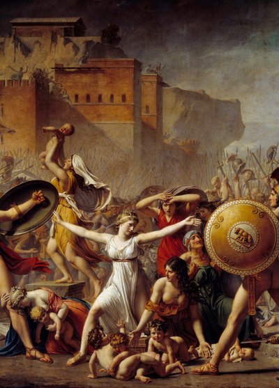 (detail) De Sabijnen door Jacques Louis David