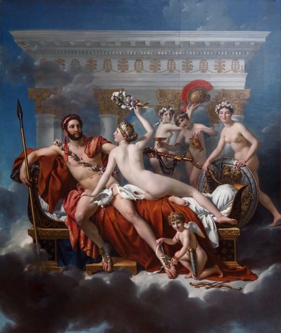 Frans: Mars désarmé par Vénus Mars wordt ontwapend door Venus door Jacques Louis David