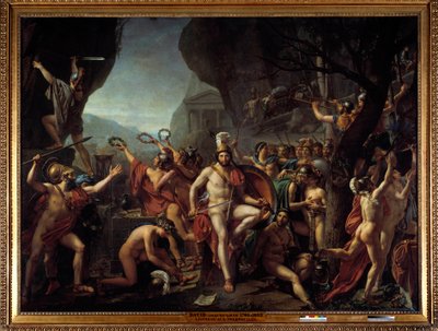 Leonidas bij Thermopylae door Jacques Louis David