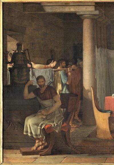 Lictoren Brengen de Lichamen van zijn Zonen naar Brutus, 1789 door Jacques Louis David