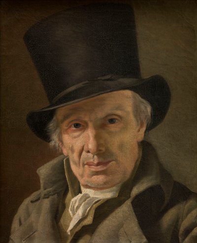 Man met een hoed door Jacques Louis David