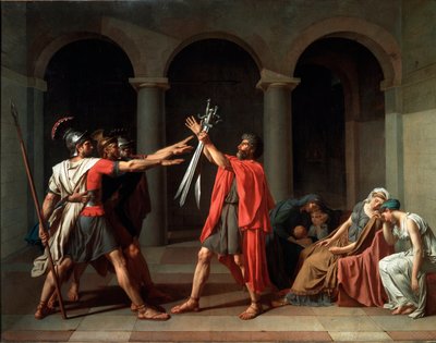De eed van de Horatii door Jacques Louis David