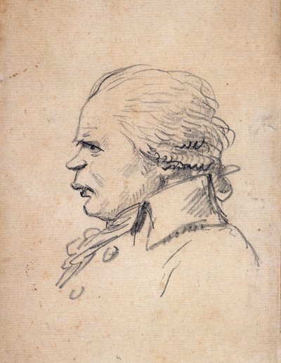 Portret van Danton (karikatuur) door Jacques Louis David