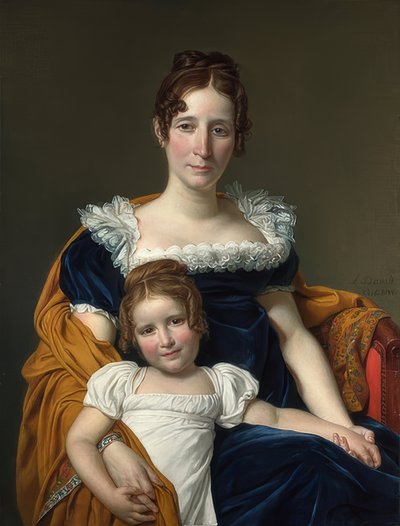 Portret van gravin Vilain XIIII met haar dochter door Jacques Louis David