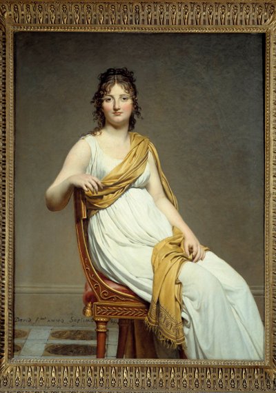 Portret van Madame Raymond Verninac (1780-1827), zus van Eugène Delacroix. Schilderij door Jacques Louis David (1748-1825) 1799. Musee du Louvre, Parijs door Jacques Louis David