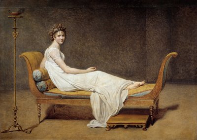 Portret van Madame Récamier, Jeanne Françoise genaamd Juliette door Jacques Louis David