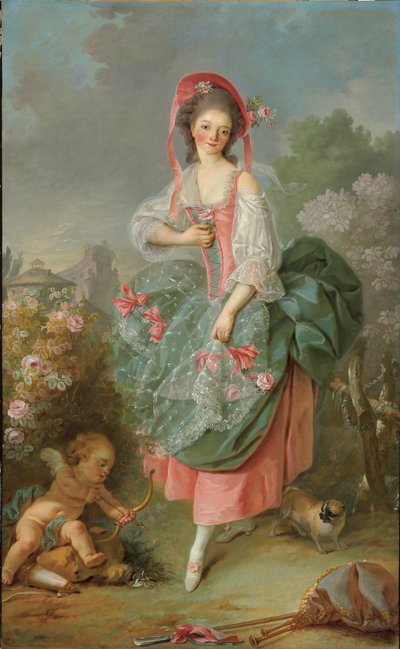 Portret van Mademoiselle Guimard als Terpsichore door Jacques Louis David