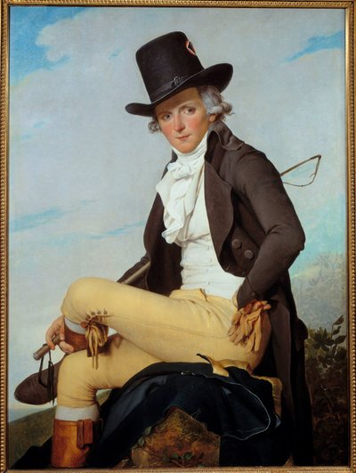 Portret van Pierre Seriziat, de zwager van de kunstenaar door Jacques Louis David