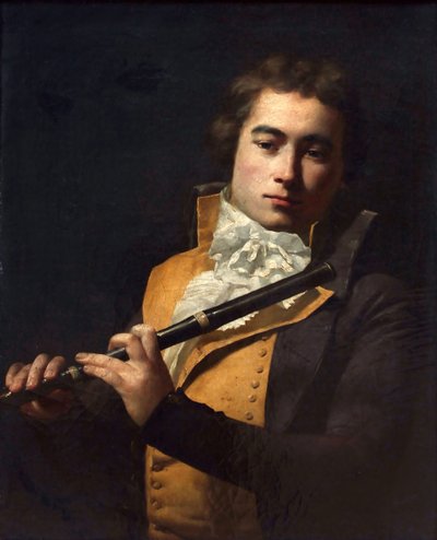 Portret van de componist en fluitist François Devienne door Jacques Louis David