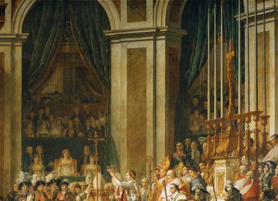 De kroning van Napoleon in de Notre-Dame ... door Jacques Louis David