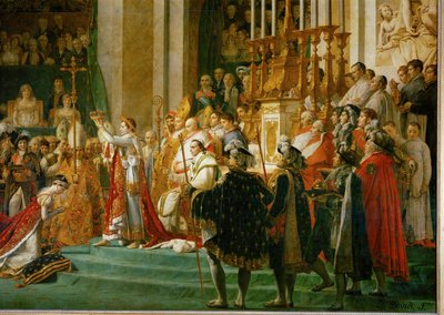 De kroning van Napoleon in de Notre-Dame ... door Jacques Louis David