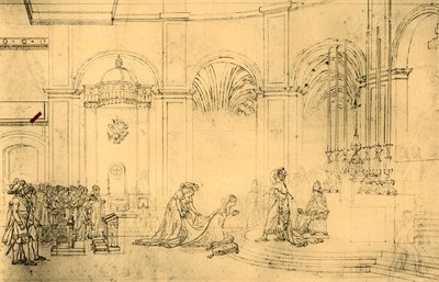 Schets voor De Kroning van Napoleon door Jacques Louis David