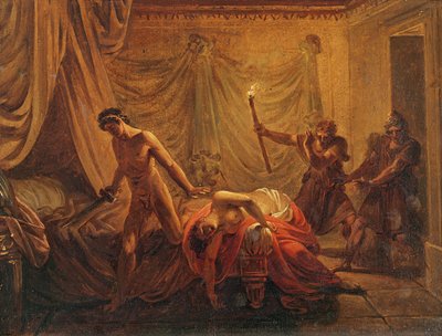De Dood van Cleonice door Jacques Louis David