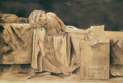 De dood van Marat, 1793 door Jacques Louis David