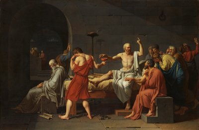 De dood van Socrates door Jacques Louis David