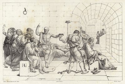 De dood van Socrates door Jacques Louis David